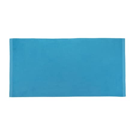 Towelsoft Jumbo Size Terry Dobby Hem Velour Beach TowelVelour Beach Towel 36 inch x 72 inch -Aqua HOME-BV1104-AQUA